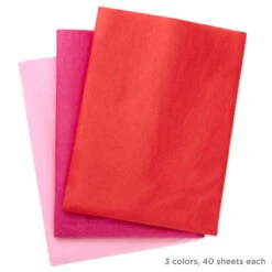 Hallmark Red/Fuchsia/Pink 3-Pack Bulk Tissue Paper, 120 Sheets -Best Christmas Decoration Stores RedFuchsiaPink 3Pack Bulk Tissue Paper 5TIS1145 03