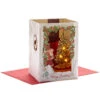 Hallmark Spirit Of Christmas Musical 3D Pop-Up Christmas Card With Light -Best Christmas Decoration Stores Santa Shadow Box 3D PopUp Music Light Christmas Card 1099XOD4034 01