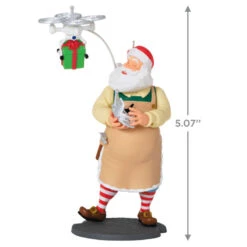 Hallmark Toymaker Santa Ornament -Best Christmas Decoration Stores Santa With Drone Keepsake Ornament 1999QXR8047 03