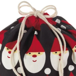 Hallmark 10" And 20" Santa And Stripes 2-Pack Fabric Christmas Gift Bags -Best Christmas Decoration Stores Santa and Stripes Medium and XL Fabric Gift Bags XGB4902 05
