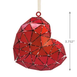 Signature Heart Metal Hallmark Ornament -Best Christmas Decoration Stores Signature Heart Metal Christmas Ornament 1HDL2172 03