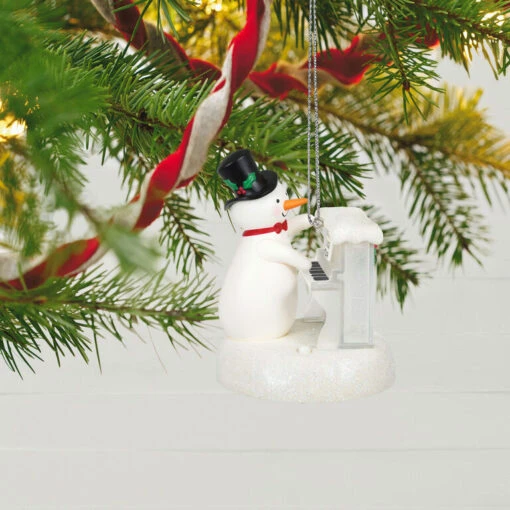 Hallmark Sing-Along Showman Snowman Musical Ornament - Image 2