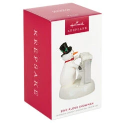 Hallmark Sing-Along Showman Snowman Musical Ornament -Best Christmas Decoration Stores Snowman at Piano Musical Keepsake Ornament 2099QGO2637 04