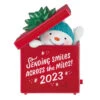 Hallmark Smiles Across The Miles 2023 Recordable Sound Ornament -Best Christmas Decoration Stores Snowman in Red Present Keepsake Ornament 2499QGO2619 01