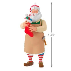 Hallmark Toymaker Santa Surprise Mystery Ornament -Best Christmas Decoration Stores Toymaker Santa Holding Stocking Keepsake Ornament 1999QGO2967 05