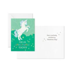 Hallmark Colorful Unicorn Classroom Valentines Set With Light-Up, Musical Mailbox -Best Christmas Decoration Stores Unicorn Kids Classroom Exchange Valentines and Box 5VBX2959 03