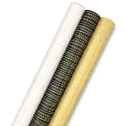 Hallmark Upscale Neutrals 3-Pack Wrapping Paper, 85 Sq. Ft. Total