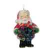 Hallmark Jolly Santa Porcelain Special Edition Ornament -Best Christmas Decoration Stores Vintage Jolly Santa With Wreath Keepsake Ornament 2499QXT4113 01