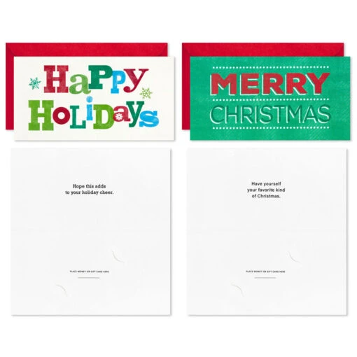 Hallmark Vintage Letterpress Money Holder Boxed Christmas Cards Assortment, Pack Of 36 - Image 5