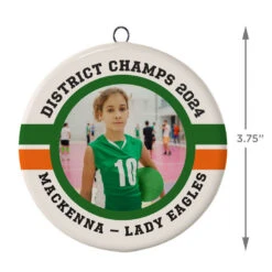 Volleyball Ceramic Circle Personalized Photo Ornament -Best Christmas Decoration Stores Volleyball Ceramic Circle Personalized Photo Ornament 1999QHE1711B102 03