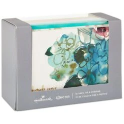 Hallmark Watercolor Flowers Assorted Blank Note Cards, Box Of 40