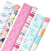 Hallmark Watercolor Tones 3-Pack Reversible Wrapping Paper, 75 Sq. Ft. Total -Best Christmas Decoration Stores Watercolor Tones 3Pack Reversible Wrapping Paper 5EWR6405 01