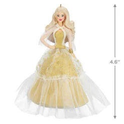Hallmark 2023 Holiday Barbie™ Ornament -Best Christmas Decoration Stores White Holiday Barbie Doll Keepsake Ornament 2199QXR8209 03