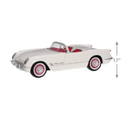 Hallmark 1953 Chevrolet® Corvette® 70th Anniversary 2023 Metal Ornament -Best Christmas Decoration Stores White and Red Corvette Car Keepsake Ornament 2199QXE3247 03