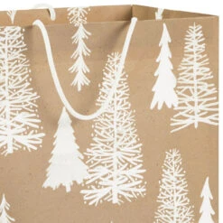 Hallmark Christmas Kraft 8-Pack Holiday Gift Bags, Assorted Sizes And Designs -Best Christmas Decoration Stores White on Kraft Paper Assortment Christmas Gift Bags 5XGB1417 04