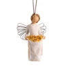 Willow Tree Sunshine Angel Ornament, 4" H -Best Christmas Decoration Stores Willow Tree Angel Sunflowers Ornament 28095 01