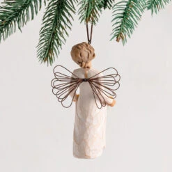 Willow Tree Sunshine Angel Ornament, 4" H -Best Christmas Decoration Stores Willow Tree Angel Sunflowers Ornament 28095 03